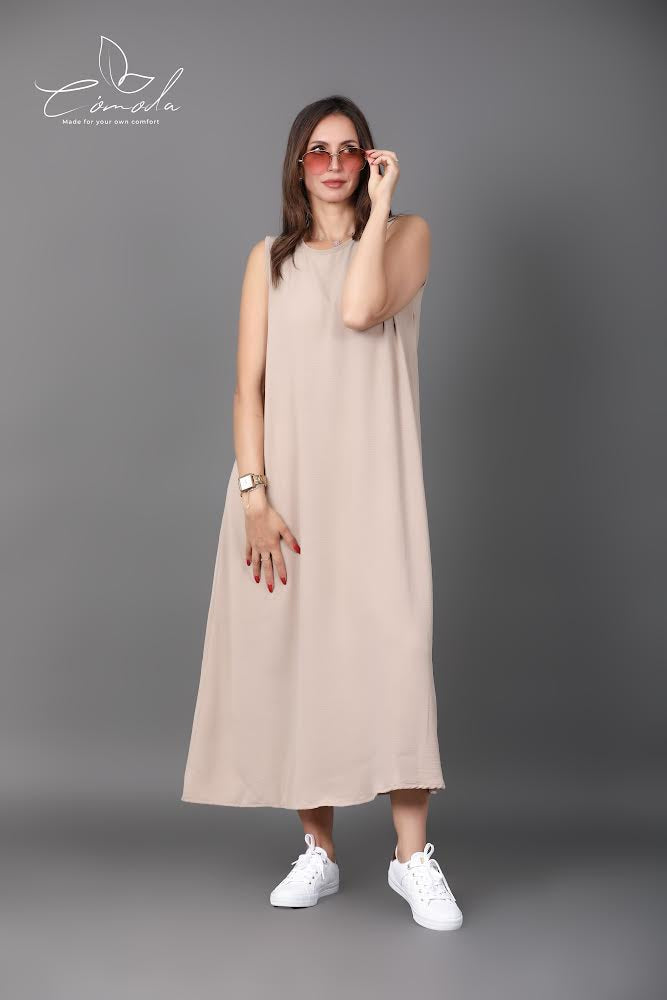 Linen Dress (BEIGE)