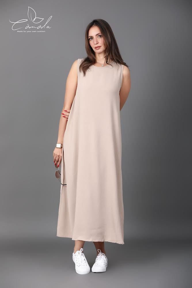 Linen Dress (BEIGE)