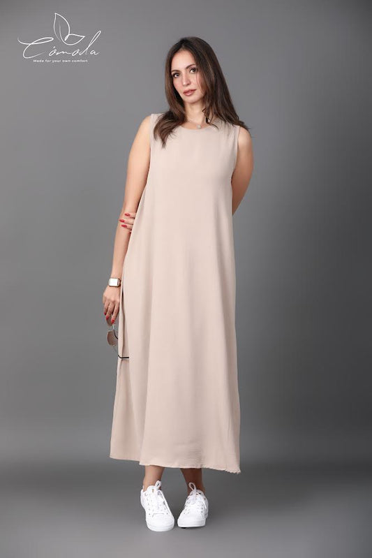 Linen Dress (BEIGE)