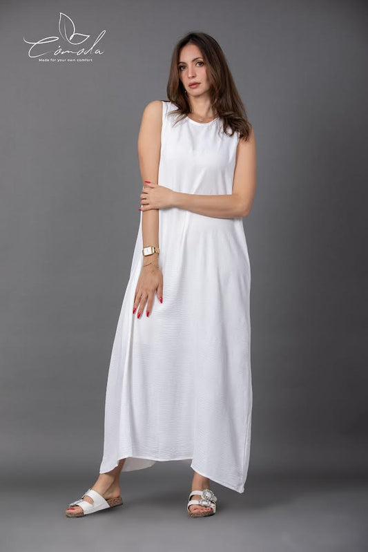 Linen Dress (WHITE)