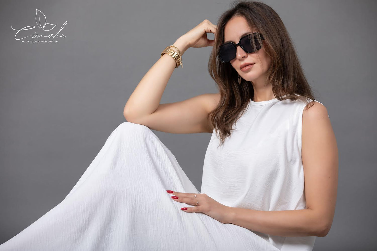 Linen Dress (WHITE)